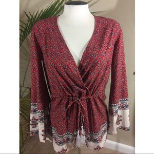 Low-cut Bohemian Coachella Romper Size 4